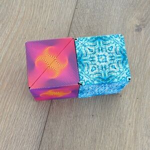 Colorful Geometric Patterned Cubes